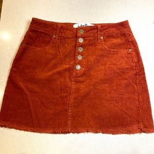 Corduroy burnt orange skirt